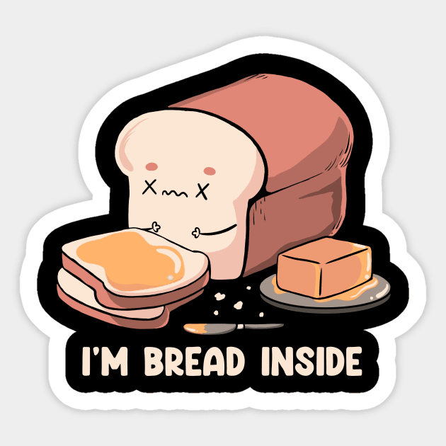 Bread Inside Gluten Lover by Tobe Fonseca Sticker by Tobe_Fonseca